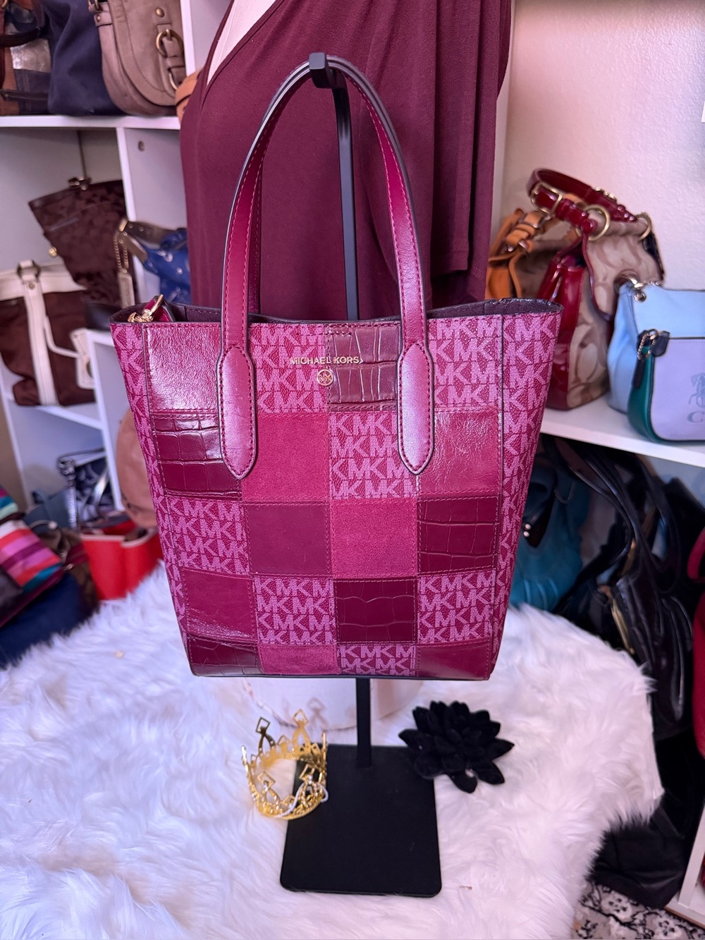 Michael Kors Patchwork Plum Tote